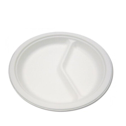 ASSIETTE RONDE 2 COMPARTIMENTS PQT/50