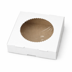 BOITE A TARTE 6 X 6 X 1.5'' BLANCHE A/F CS/500