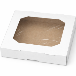 BOITE A TARTE 9 X 9 X 1.5'' BLANCHE A/F CS/250
